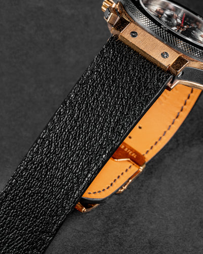 Bespoke Watch Strap in Black Chèvre