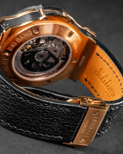 Bespoke Watch Strap in Black Chèvre