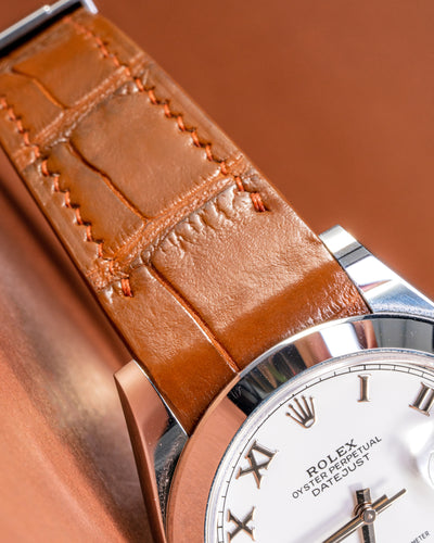 Bespoke Watch Strap in Chestnut Brown Alligator