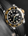 Solitaire Rubber straps in Classic Black for Rolex GMT Master II 116713LN