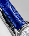 Bespoke Watch Strap in Electric Blue Crocodile
