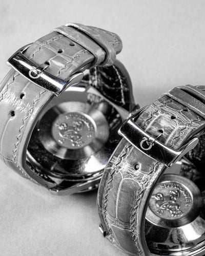 Bespoke Watch Strap in Grey Crocodile