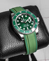 Solitaire Rubber straps in Deep Emerald Green for Rolex Submariner Hulk 116610LV