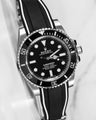 Solitaire Rubber straps in Zebra Black for Rolex Submariner 116610LN