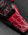 Bespoke Watch Strap in Red Himalayan Crocodile