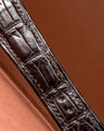 Bespoke Watch Strap in Dark Brown Crocodile