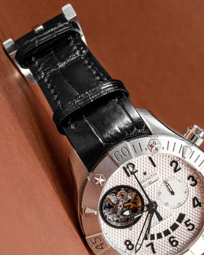 Bespoke Watch Strap in Black Crocodile