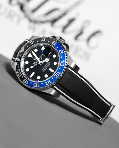 Solitaire Rubber straps in Zebra Black for Rolex GMT Master II