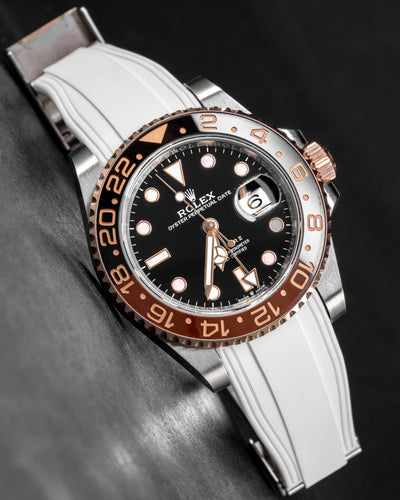 Solitaire Rubber straps in Snowy White for Rolex GMT-Master II 126711CHNR