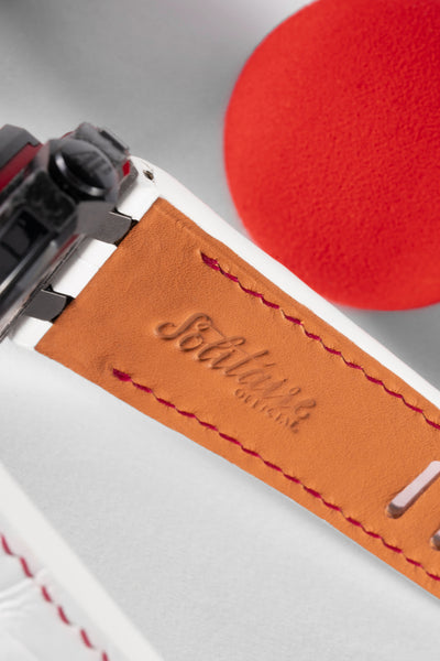 Bespoke Watch Strap in White Crocodile