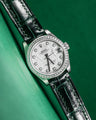Bespoke Watch Strap in Hunter Green Crocodile