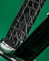 Bespoke Watch Strap in Hunter Green Crocodile