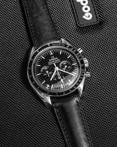 Solitaire Universal Straps in Obsidian Buttero for Omega
