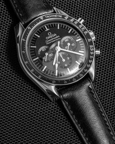 Solitaire Universal Straps in Obsidian Buttero for Omega