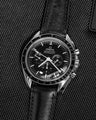 Solitaire Universal Straps in Obsidian Buttero for Omega