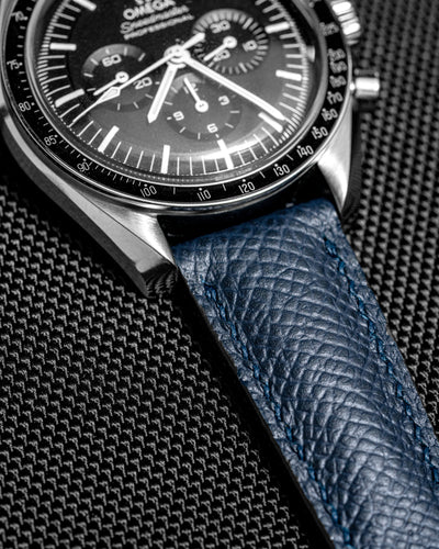 Solitaire Universal Straps in Midnight Storm Epsom for Omega Speedmaster