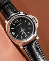 Bespoke Watch Strap in Black Crocodile