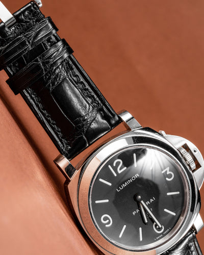 Bespoke Watch Strap in Black Crocodile