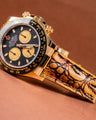 Bespoke Watch Strap in 2 Tone Chestnut Brown Crocodile