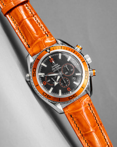 Bespoke Watch Strap in Volcanic Orange Crocodile