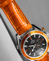 Bespoke Watch Strap in Volcanic Orange Crocodile