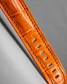 Bespoke Watch Strap in Volcanic Orange Crocodile