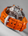 Bespoke Watch Strap in Volcanic Orange Crocodile