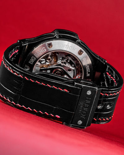 Bespoke Watch Strap in Jet Black Crocodile