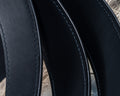 Bespoke Reversible Belt in Grey Crocodile & Black Box