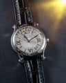Bespoke Watch Strap in Black Crocodile