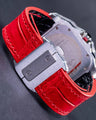 Bespoke Watch Strap in Ferrari Red Crocodile
