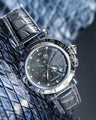 Bespoke Watch Strap In Graphite Grey Alligator