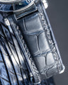 Bespoke Watch Strap In Graphite Grey Alligator