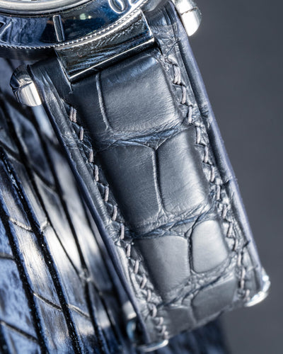 Bespoke Watch Strap In Graphite Grey Alligator