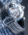 Bespoke Watch Strap In Graphite Grey Alligator