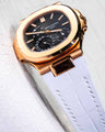Bespoke Watch Strap in White Crocodile