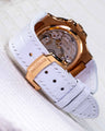 Bespoke Watch Strap in White Crocodile