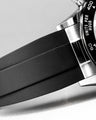 Solitaire Rubber straps in Classic Black for Rolex Daytona 116500