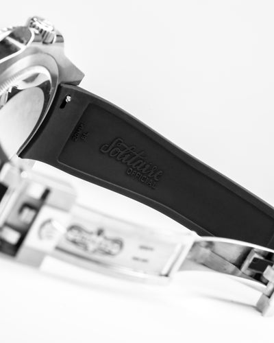 Solitaire Rubber straps in Zebra Black for Rolex GMT Master II