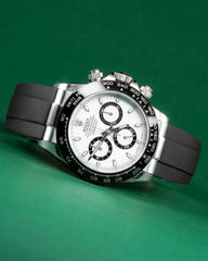 巴形　グッズ Solitaire Rubber straps in Classic Black for Rolex Daytona 116500