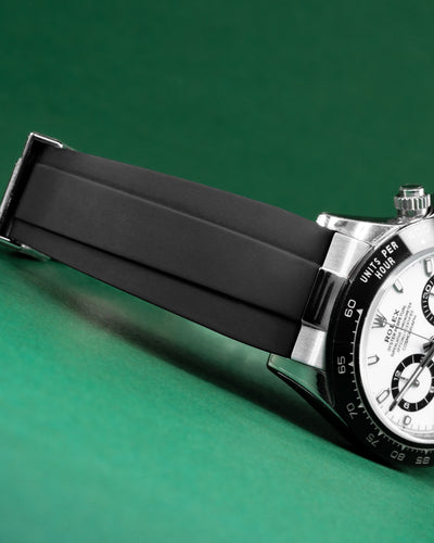 Solitaire Rubber straps in Classic Black for Rolex Daytona 116500