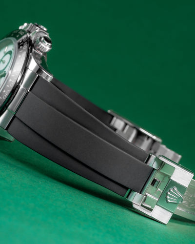 Solitaire Rubber straps in Classic Black for Rolex Daytona 116500