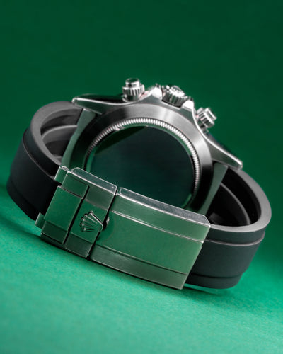 Solitaire Rubber straps in Classic Black for Rolex Daytona 116500