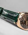 Bespoke Watch Strap in Hunter Green Crocodile