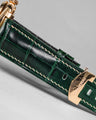 Bespoke Watch Strap in Hunter Green Crocodile