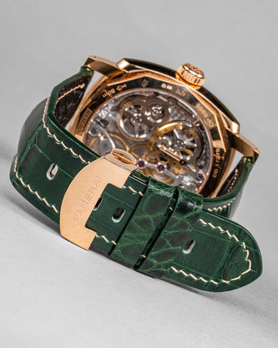 Bespoke Watch Strap in Hunter Green Crocodile