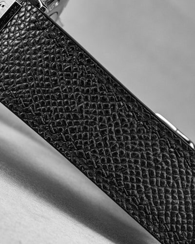 Bespoke Watch Strap in Black Chèvre