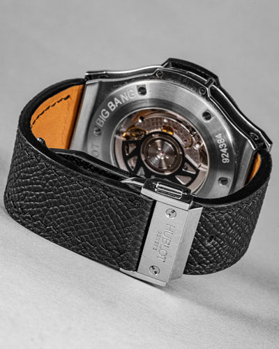 Bespoke Watch Strap in Black Chèvre