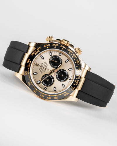 Solitaire Rubber straps in Classic Black for Rolex Daytona 116518