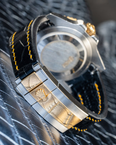 Bespoke Watch Strap in Black Crocodile